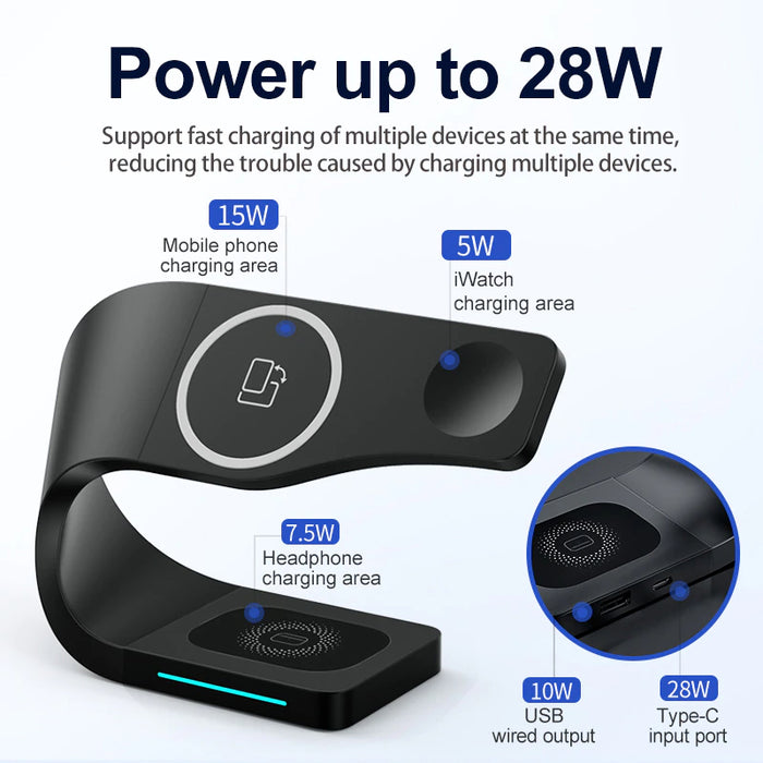 4-In-1 Magnetic Wireless Charging Station